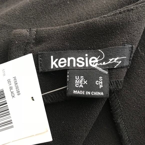 Kensie belted short sleeve black Dress Small NWT - Picture 3 of 3